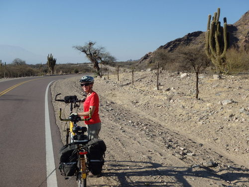 Riding through a Dessert on a Bike named Bee.